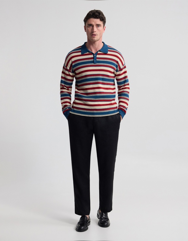 Oxford - Cedric Striped Rugby Knit