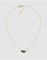 Furla - Furla 1927 Colour Edition Gold-Tone Black Enamel Necklace