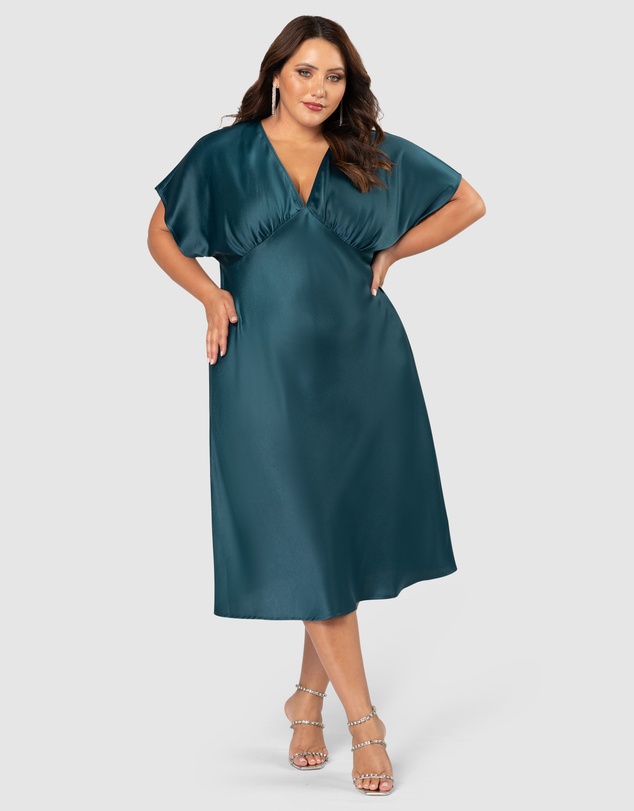 Pink Dusk by Curve Project - Wanting More Midi Dress