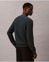 Calvin Klein - Cotton Textured Classic Crewneck Jumper