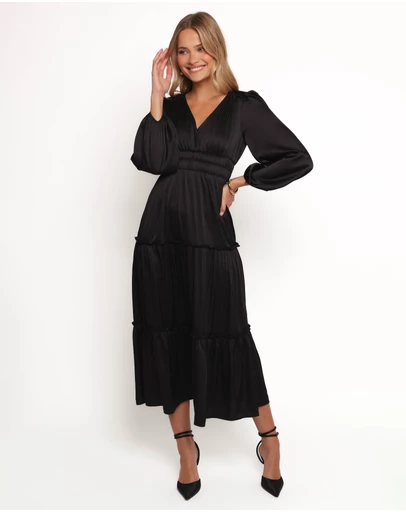 Petal & Pup - Rowen Long Sleeve Maxi Dress - Black