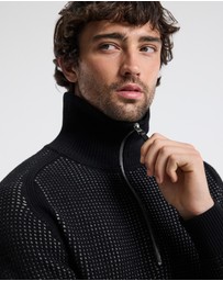 Calibre - Quarter Zip Merino Wool Sweater Black