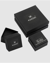 Kuzzoi - ICONIC EXCLUSIVE - Bracelet Men Square Black Zirconia in 925 Sterling Silver
