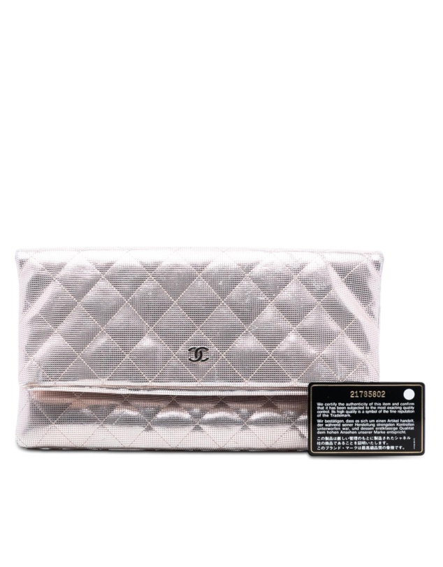 Pre-Loved by Azura Reborn - Pre-Loved Quilted Calfskin Pixel Effect Beauty Foldover Clutch