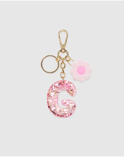 Seed Heritage - Pink Stripe Initial Keyring