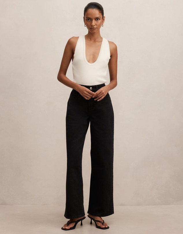 Forever New Petite - Nicki Petite Mid Rise Straight Leg Jeans