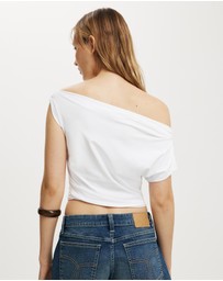 Cotton On - Georgie Off Shoulder Short Sleeve Top