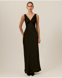Tussah - Elise Lace Bodice Satin Maxi Dress
