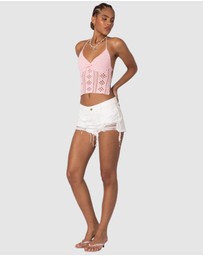 EDIKTED - Jada Open Back Crochet Top