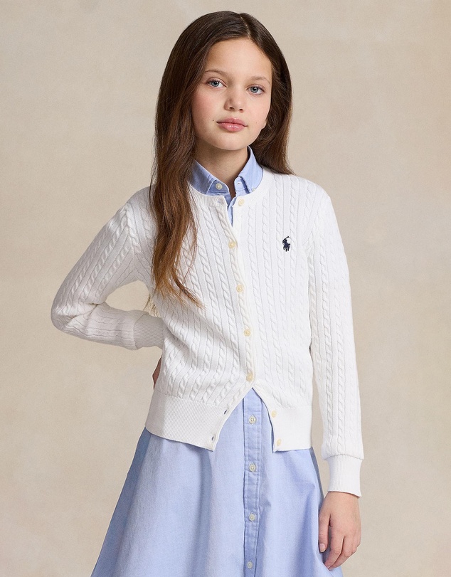 Polo Ralph Lauren - Mini-Cable Cotton Cardigan - Teens