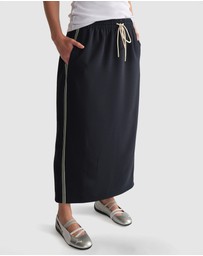 Decjuba - D-Luxe Racer Stripe Midi Skirt