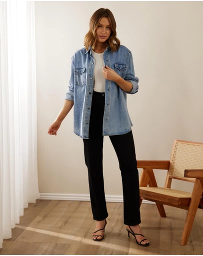 Atmos&Here - Frankie Oversize Denim Shacket