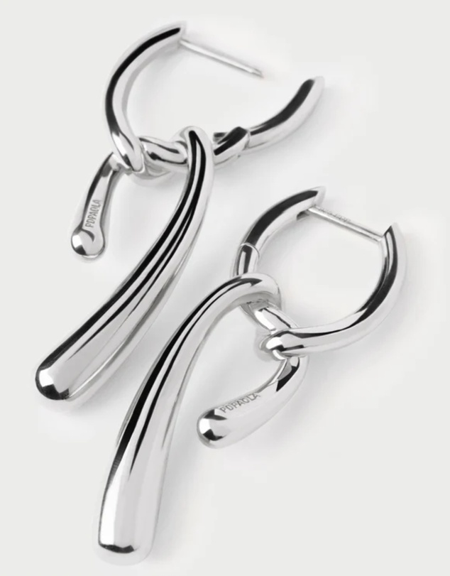 PDPAOLA - Twist Silver Hoops