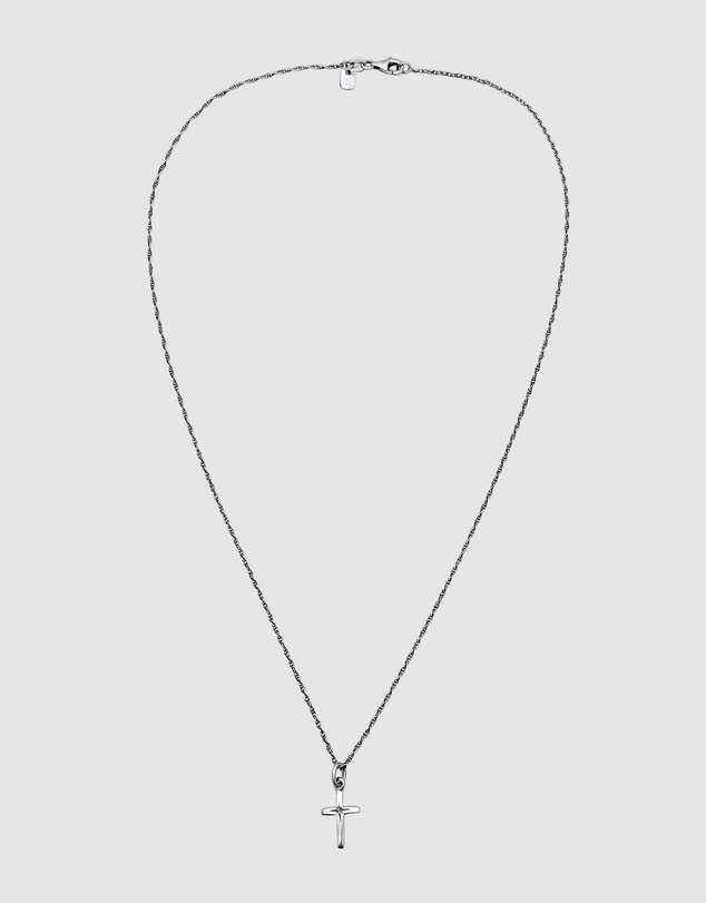 Kuzzoi - ICONIC EXCLUSIVE - Cross Pendant Necklace in Oxidised 925 Sterling Silver