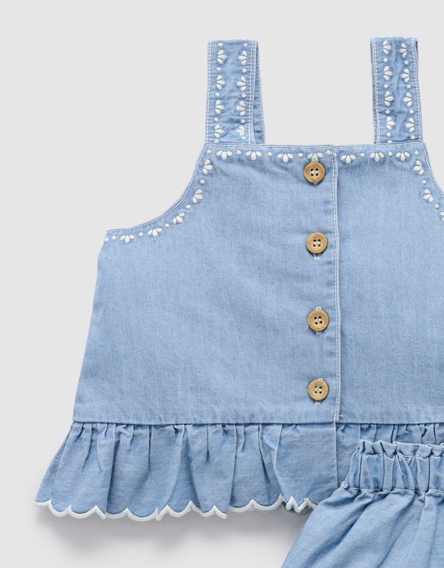 Purebaby - Chambray Set -Kids-Babies