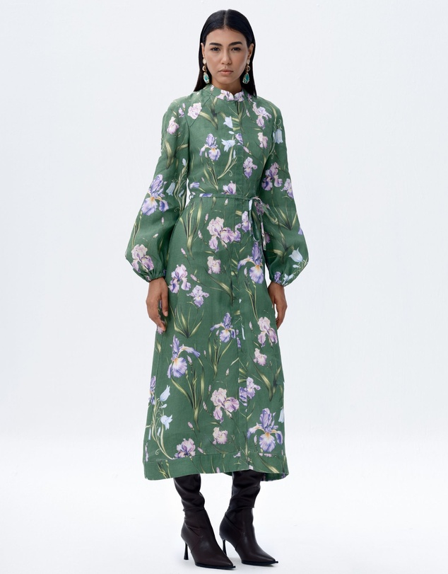 JUSTIN TONG - Eira Linen Midi Dress
