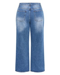 City Chic - Plus size Harley Fit Harriet Wide Leg Short Jean - light wash