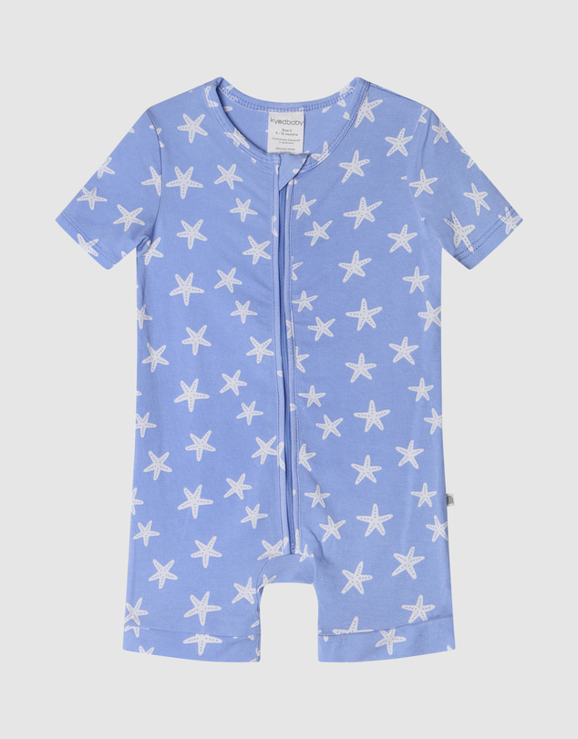 Kynd Baby - Essential Short Sleeve Onesie in Star Fish Blue