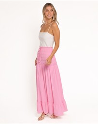 Petal & Pup - Valerie Drop Waist Maxi Skirt - Pink
