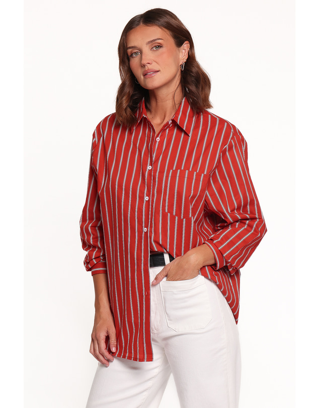 Petal & Pup - Palmer Button Down Shirt - Red Stripe