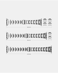 Friendie - Stainless Steel Link Bracelet Band - The Sydney - Apple Watch Compatible