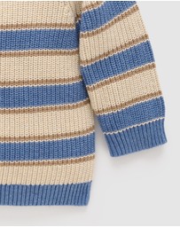 Purebaby - Chunky Rib Striped Jumper -Kids-Babies
