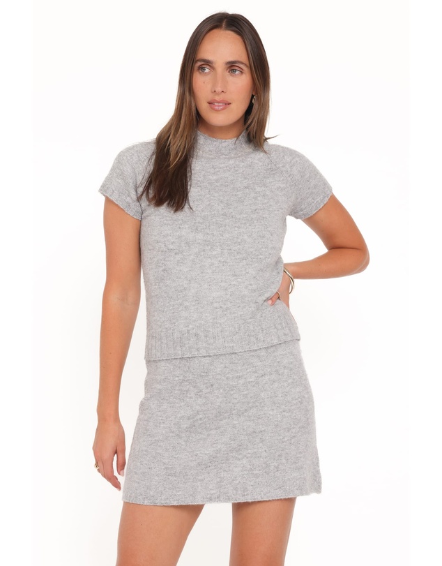 Petal & Pup - Edwards Knit Skirt Set - Grey