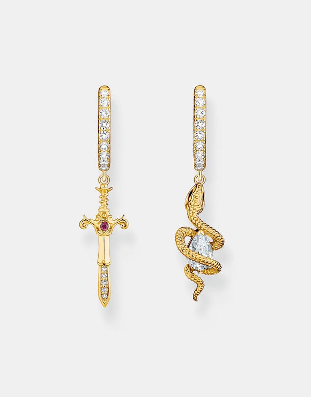 THOMAS SABO - Romance Hoop earrings Snake & Cross