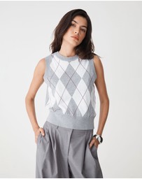 Forcast - Jacinta Argyle Knit Vest