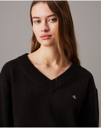 Calvin Klein Jeans - Cotton Badge V-neck Jumper