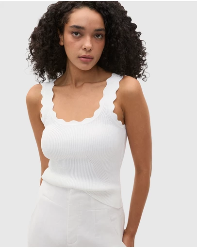 Seed Heritage - Scallop Knit Top