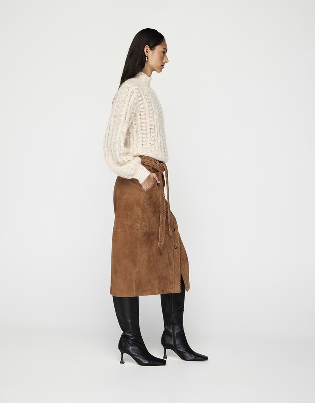 MOS The Label - Nola Suede Midi Skirt