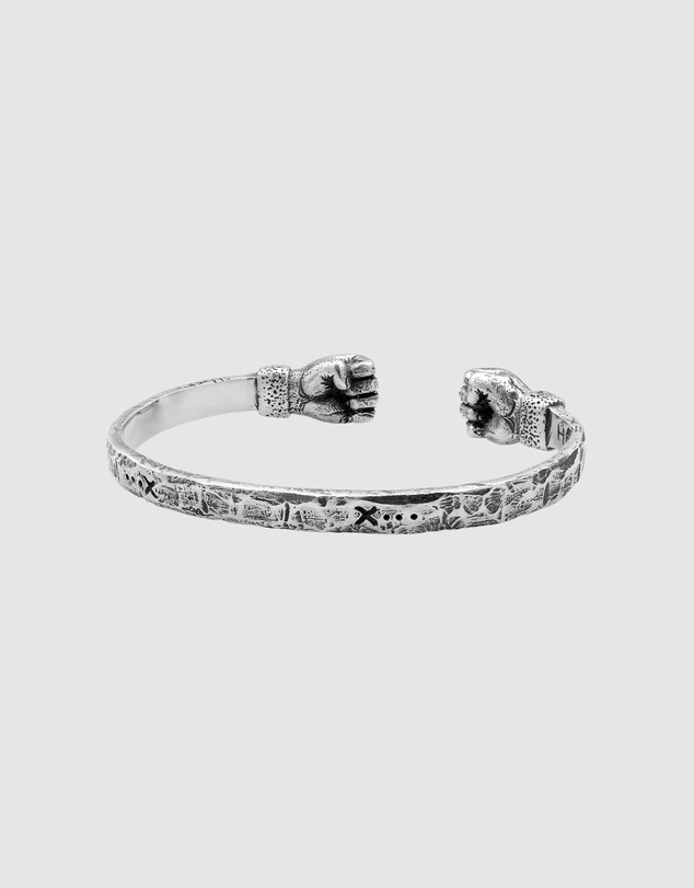 Haze & Glory - ICONIC EXCLUSIVE - Live Free Bangle in Oxidised 925 Silver