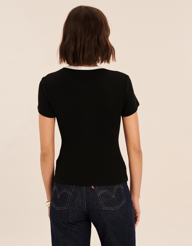 AERE - Ivy Contrast Bind T-Shirt