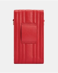 Wolf - Wolf Mimi Phone Case with Wristlet & Lanyard Red