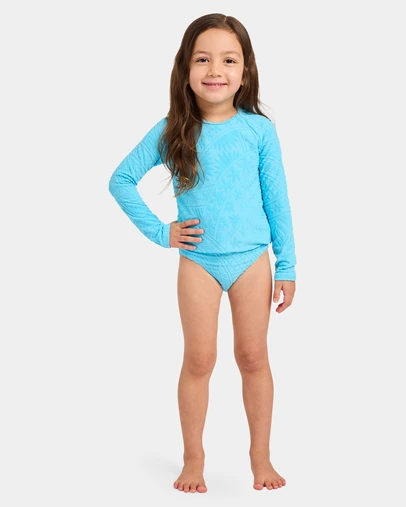 Roxy - Girls 2 to 7 Surf The Vibes Long Sleeve Rashguard Two Piece
