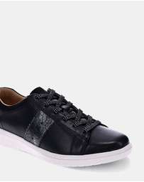 Mia Vita - Brooklyn Lace-Up Casual Sneaker - Black
