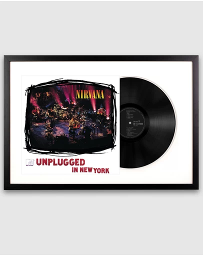 iWorld - Framed Nirvana MTV Unplugged Vinyl Album Art