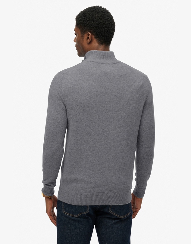 Superdry - Wool Blend Half Zip Slim Fit Jumper