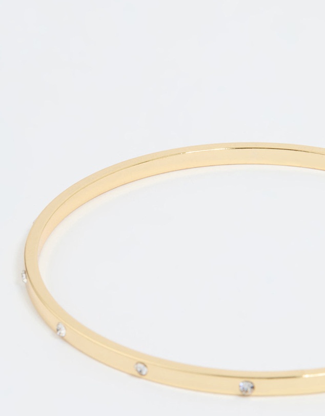 Lovisa - Gold Plated Diamante Inlay Bangle