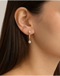 By Charlotte - Breathe Pearl Drop Earrings