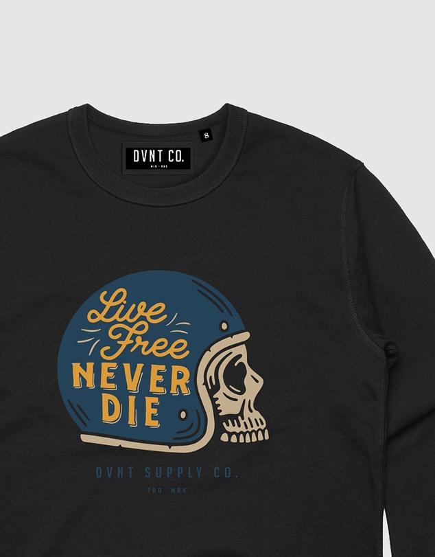 DVNT - Live Free Crewneck - Youth