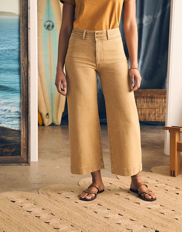 Faherty - Natural Dye Denim Harbor Crop Pant