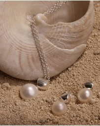 Najo - Mirage Silver Pearl Earring