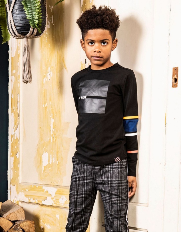 B.Nosy - Long Sleeve Top with Printed Stripes - Kids-Teens