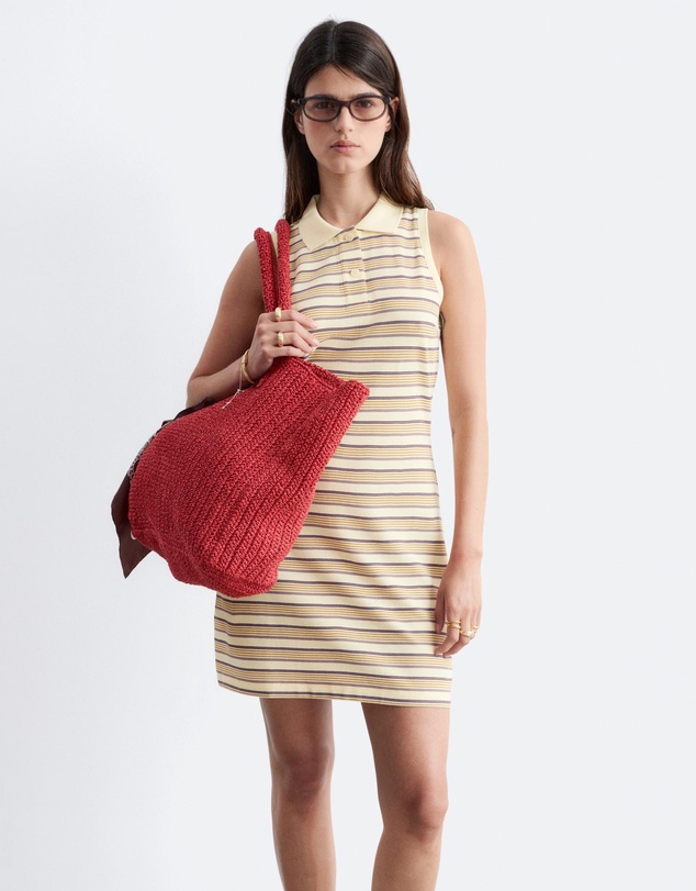 & Other Stories - Striped Cotton Mini Polo Dress