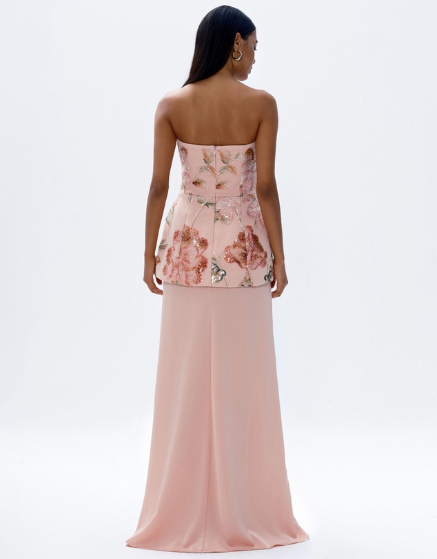 JUSTIN TONG - Ellaire Beaded Cascade Dress