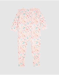 Bebe by Minihaha - Fern Floral Organic LS Zipsuit - Babies