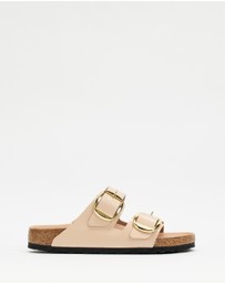 Birkenstock - Arizona Big Buckle Natural Leather Patent - Women's