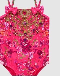 Camilla - Straight Neck One Piece With Bows - Babies